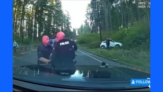 Female Deputy Almost Loses Her Gun - Male Cops Come & Save Her - Ponytail Police