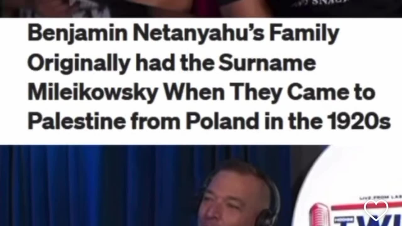 💥🔥💥 Never forget that Benjamin Netanyahu is actually from Poland and his last name is Mileikowsky.