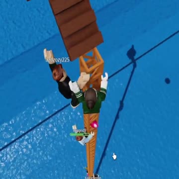 We go up, I throw bananas down and everyone falls)) #roblox #gaming #banana #falls #funny #comedy