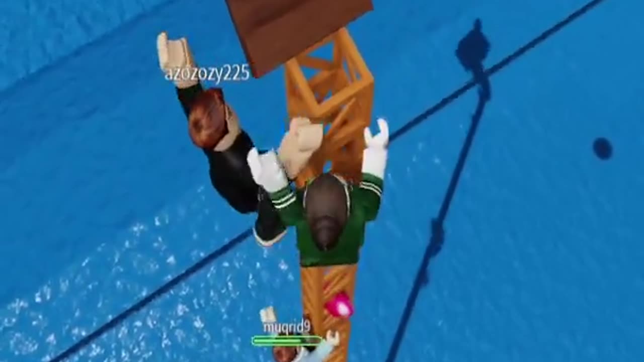 We go up, I throw bananas down and everyone falls)) #roblox #gaming #banana #falls #funny #comedy