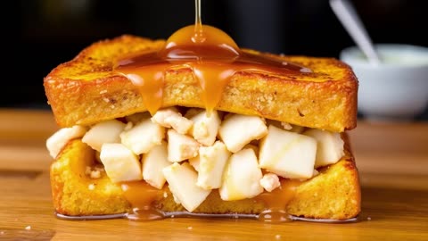 Maple-Glazed Crab French Toast 🦀🍁 Viral Sweet & Savory Fusion | FlavorVille