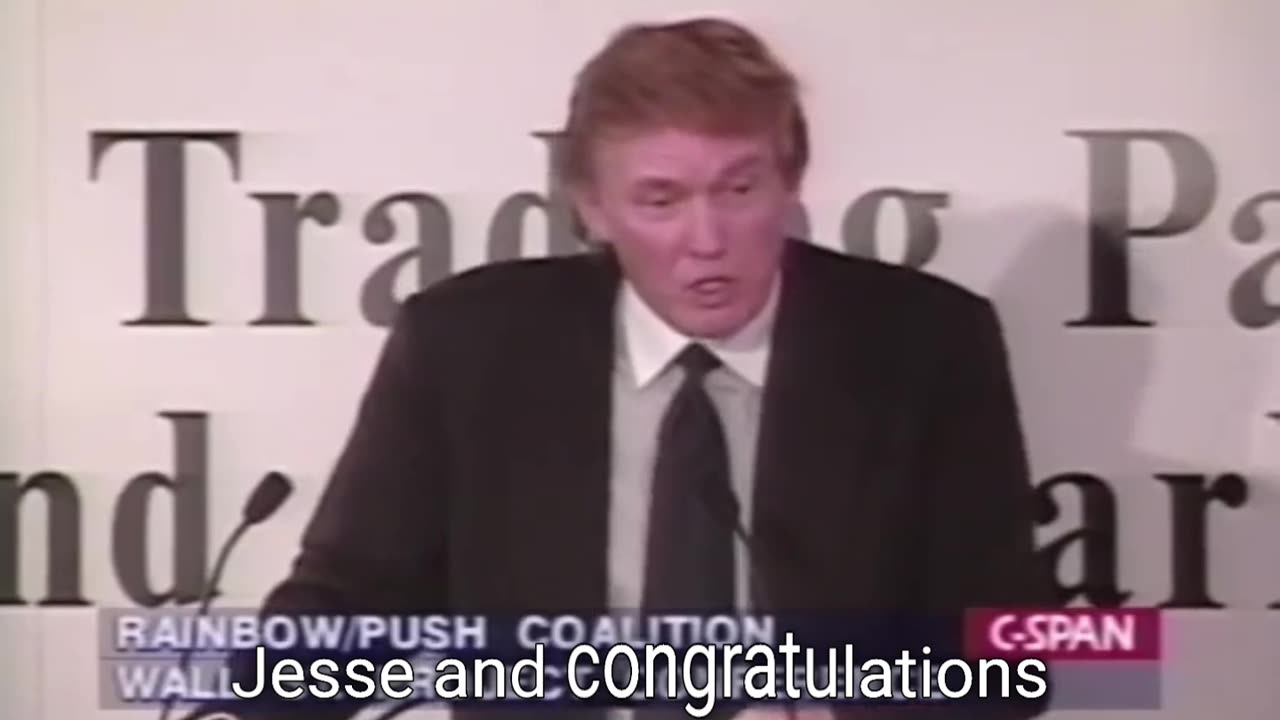 Reverend Jesse Jackson introduces Donald Trump 1998