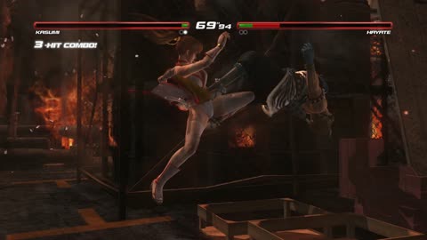 Dead or Alive 5 Last Round: Kasumi (costume 2) vs Hayate - 4K