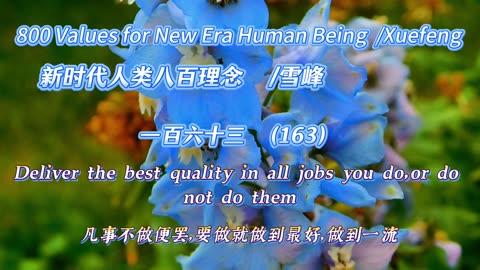 800 Values for New Era Human Being（163）