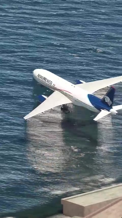 A rare incident of an Air Plane landing at sea 🫢
