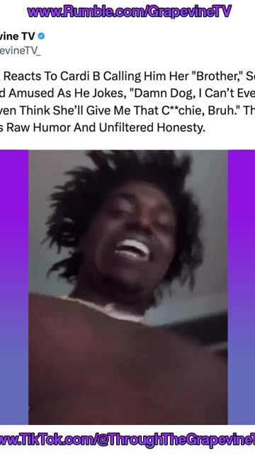 Kodak Black Reacts In Shock After Cardi B Calls Him Her Brother, Joking About It With Raw Humor.