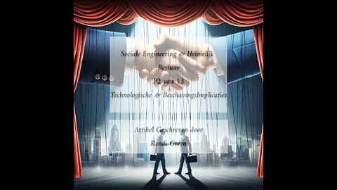 Sociale Engineering & Heimelijk Bestuur P2 Technologische en Beschavingsimplicaties