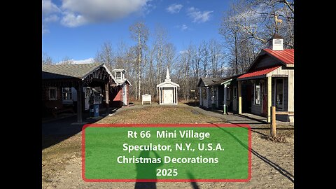 Route 66 Mini Village in Speculator, NY, USA, Christmas Decorations 2025