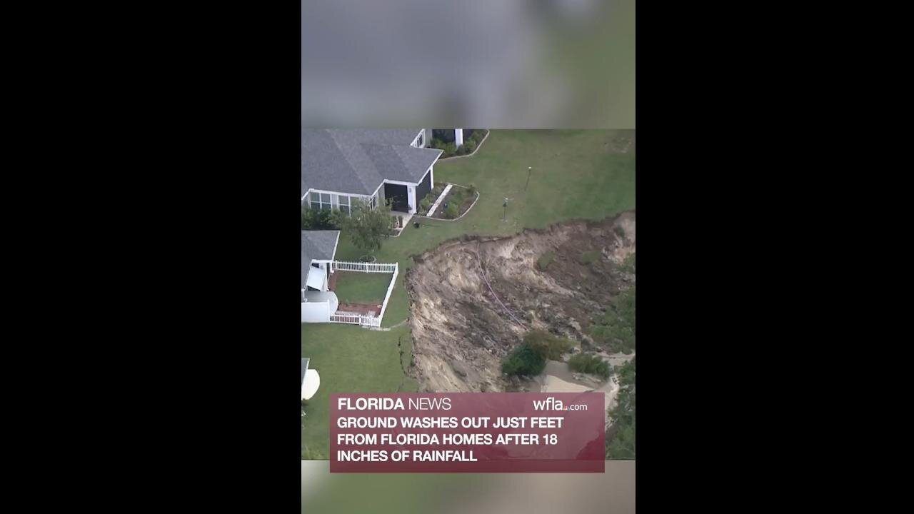 SHOCKING VIDEO: Central Florida roads & yards left washed out after weekend storms dumped over a foot of rain