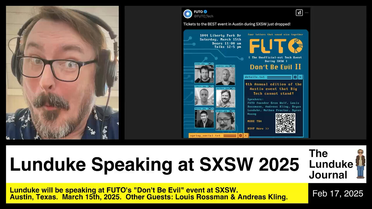 Lunduke Speaking at SXSW 2025