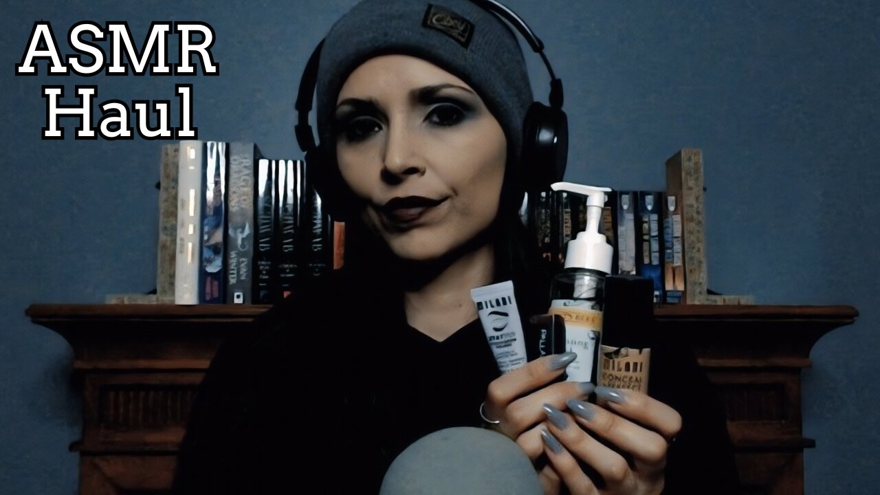 ASMR 🎧 Drugstore Makeup Haul (whispers, scratching, fast tapping)
