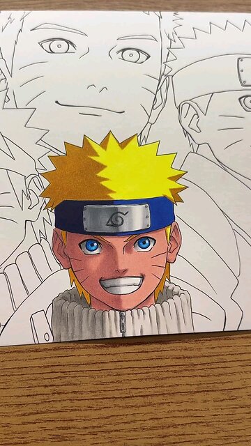 Como Dibujar Anime a Naruto ✍️