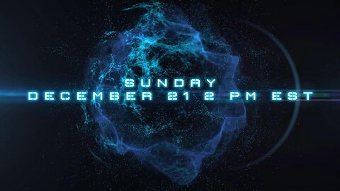 LIVE STREAM SUNDAY DECEMBER 21 2 PM EST ON YOU TUBE
