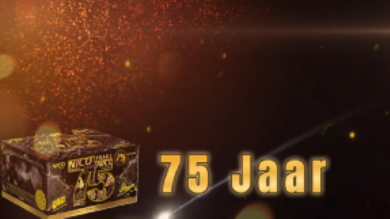Nico - 75 Jaar - 75 Schots Vuurwerk Cake