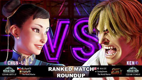 Kuya Kalbo SF6 Ranked Match Roundup. Chun Li Master Rank [Hori Fight Stick]
