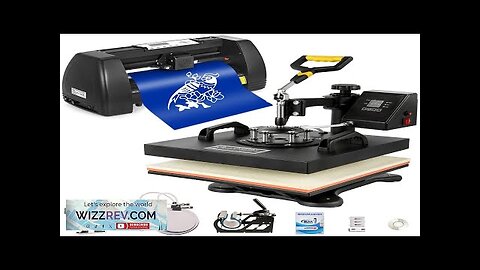 5 In1 Heat Press 15"x15"+ Vinyl Cutter 14" Plotter Print Swing Away Review