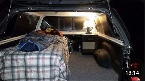 Boon Docking - Home Made Truck Canopy Camper Setup, Camping In Winter -10 Degrees