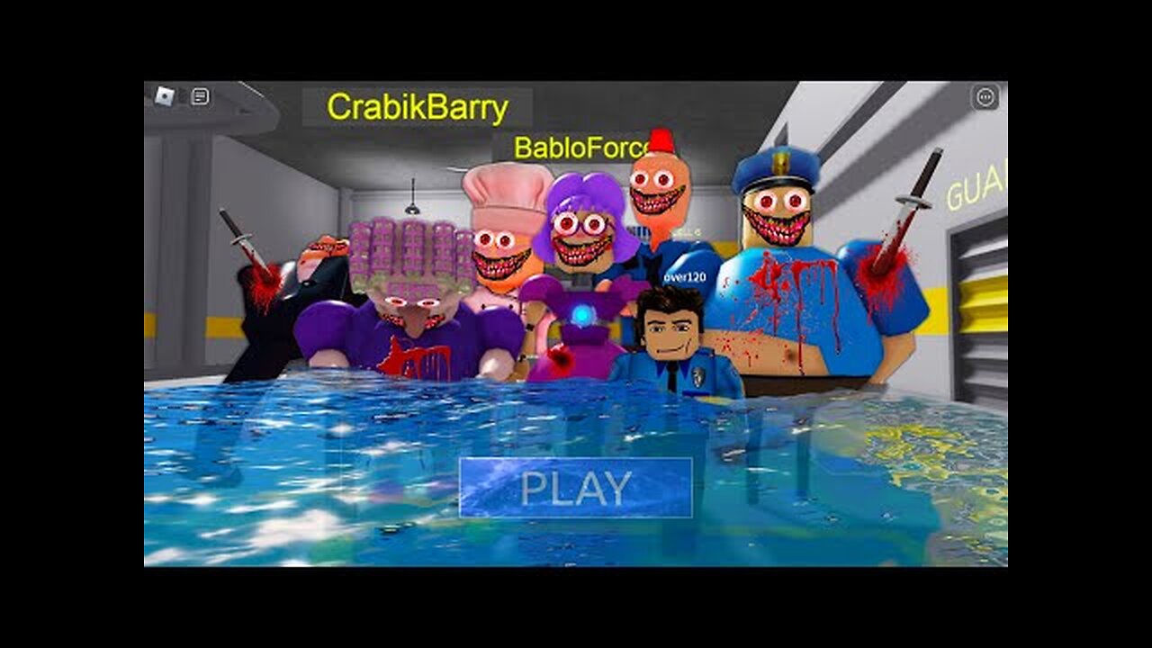 WATER NIGHTMARE MODE! EVERYONE BARRY'S PRISON RUN! A lot of Nightmare Barry (#Obby) #Roblox