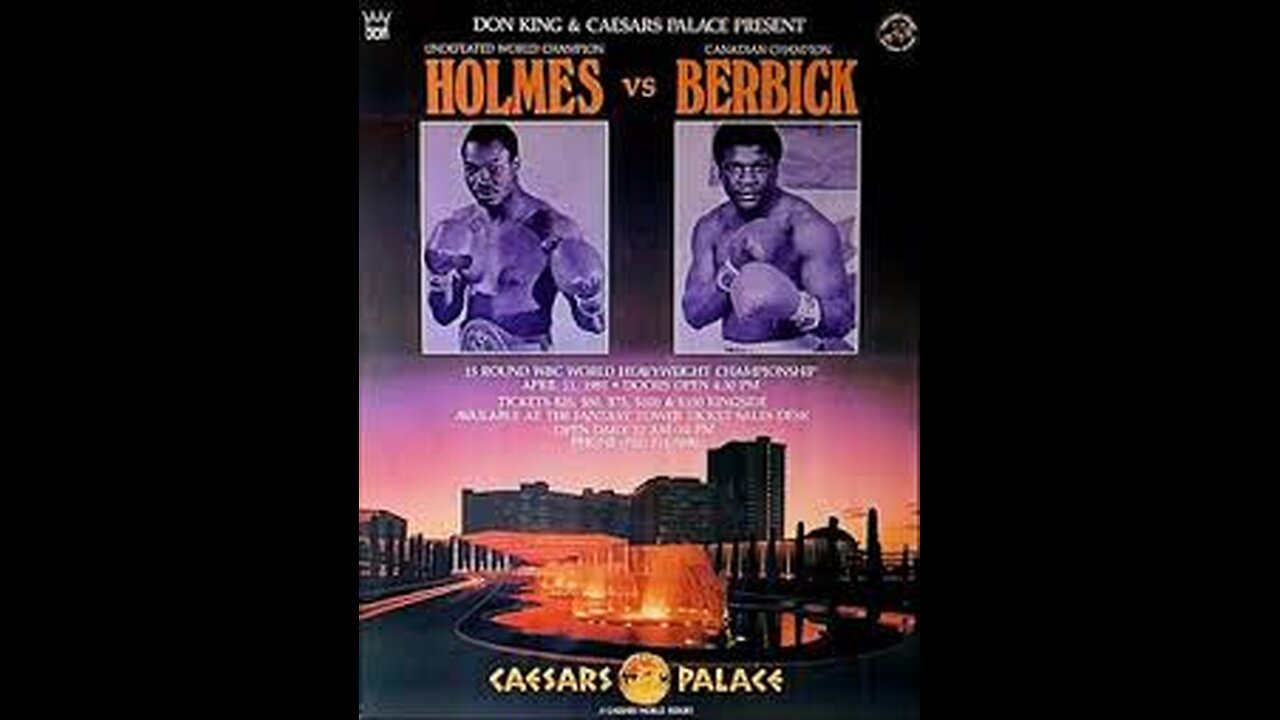 Larry Holmes vs Trevor Berbick (WBC Heavyweight Title) - Apr 11 1981 - Caesars Palace, Las Vegas, NV