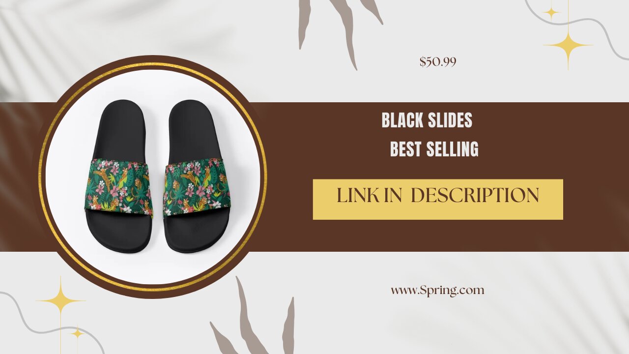 Shop Now Best Selling Black Slides $50.99 | Click the Link In Description