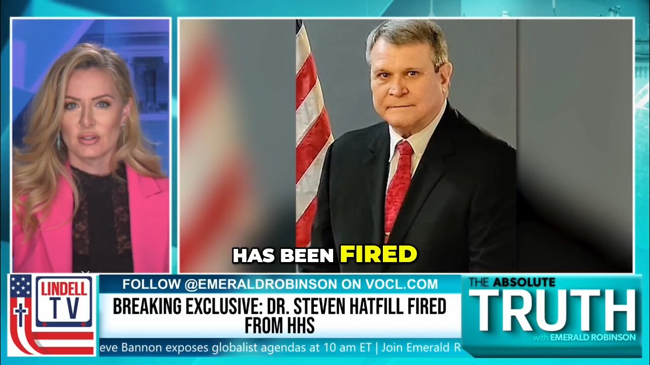 🚨 Dr. Steven Hatfill FIRED from HHS | Emerald Robinson