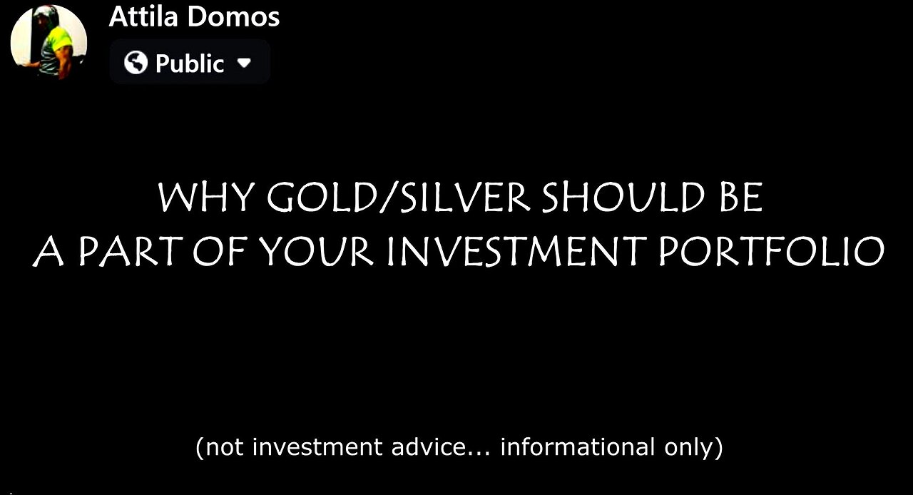 WHY GOLD-SILVER SHOULD BE A PART OF YOUR INVESTMENT PORTFOLIO!!!