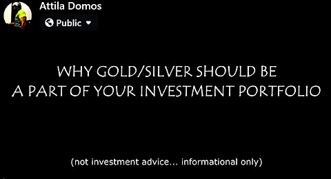 WHY GOLD-SILVER SHOULD BE A PART OF YOUR INVESTMENT PORTFOLIO!!!