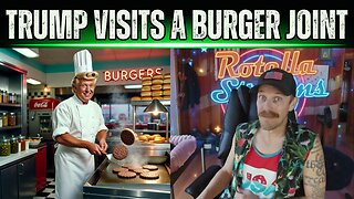 Trump Visits a Burger Joint