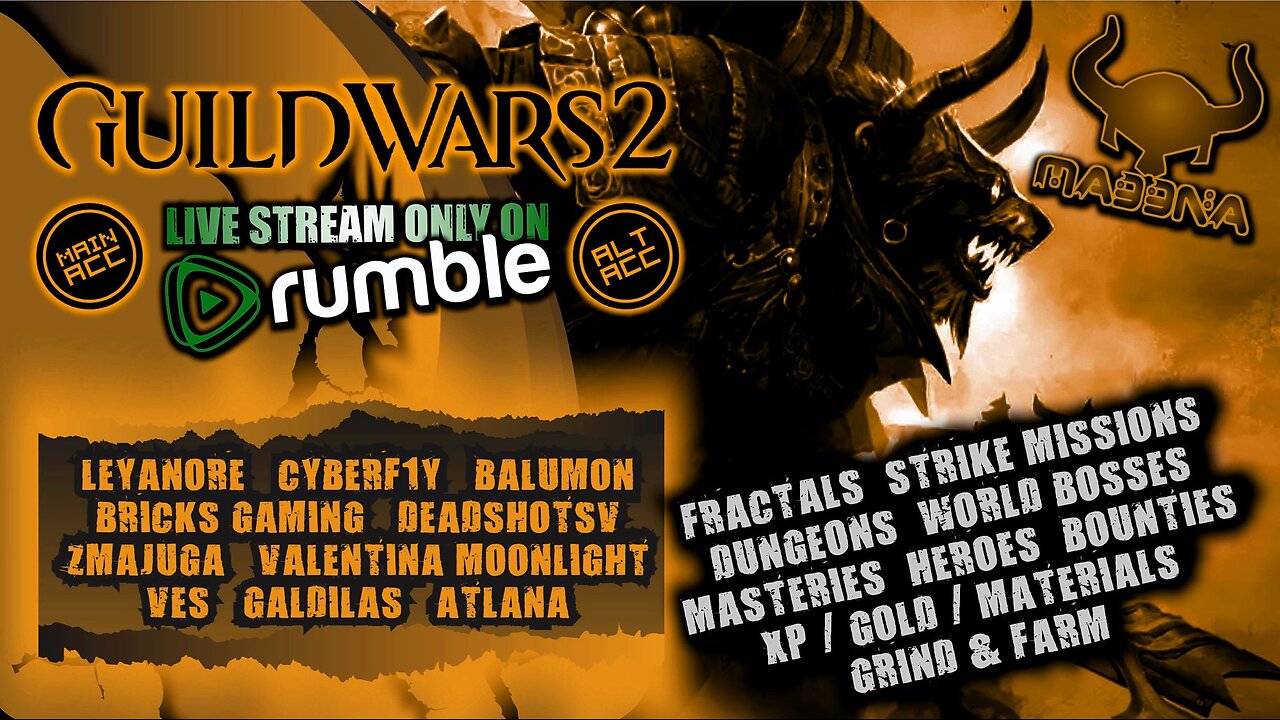 GUILD WARS 2 MASH UP MAIN / ALT ACC mic off