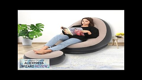 Inflatable Lazy Sofa Chair PVC Flocking Foldable Sofa With Slip-on Lunch Lounge Review