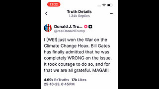 Donald J. Trump @realDonald Trump I (WE!) just won the War on the Climate Change Hoax.