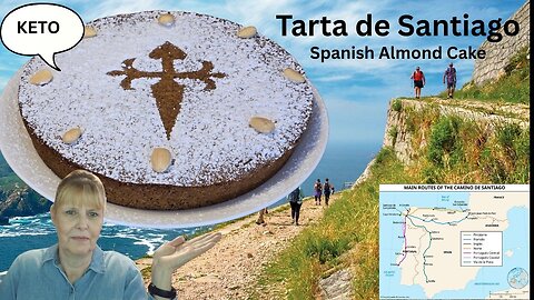 Tarta de Santiago Spanish Almond Cake - Keto