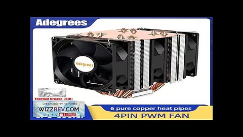 6 Heat Pipe CPU Cooler 4Pin PWM PC Quiet Air Cooler Fan Review