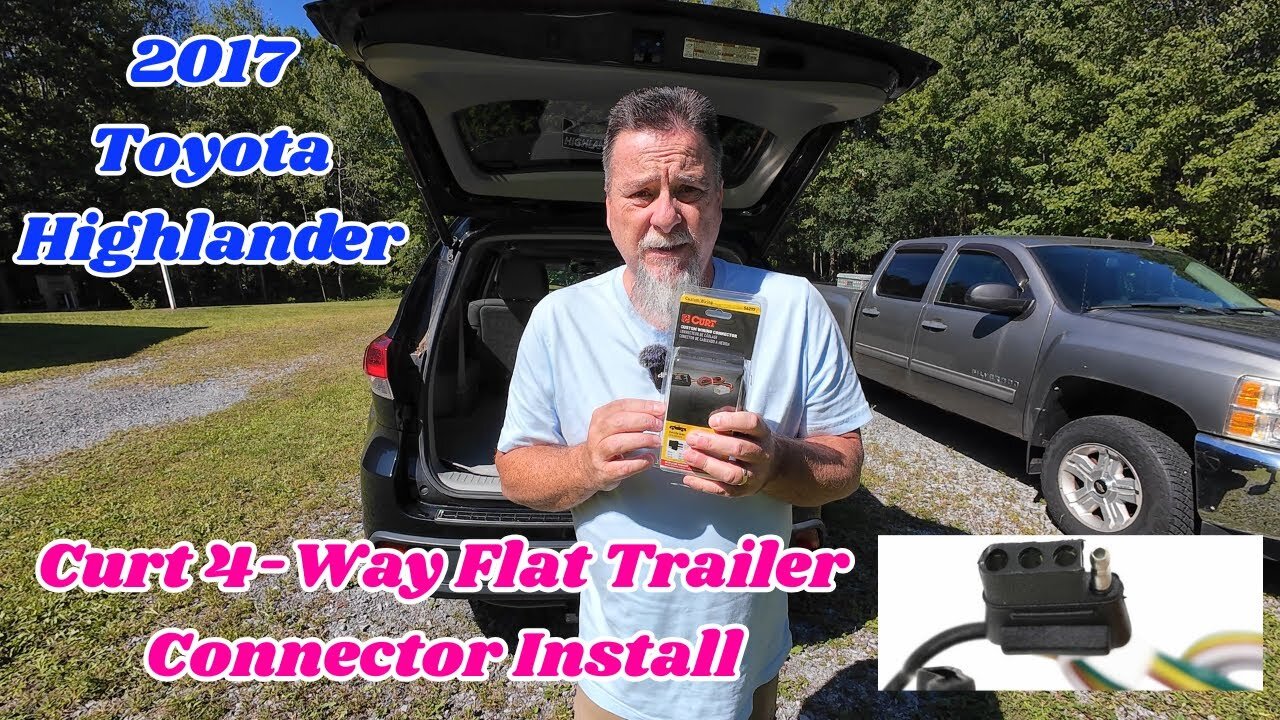 Curt 4 Way Flat Trailer Connector Install on a 2017 Toyota Highlander