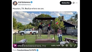 Lawn Display of mexican mannequin hanging red hat mannequins goes viral