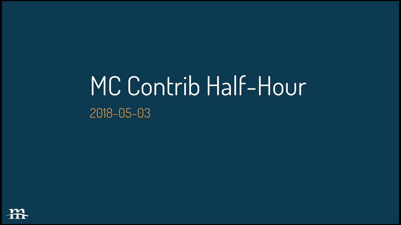 Drupal Contrib Half Hour, 2018-05-03