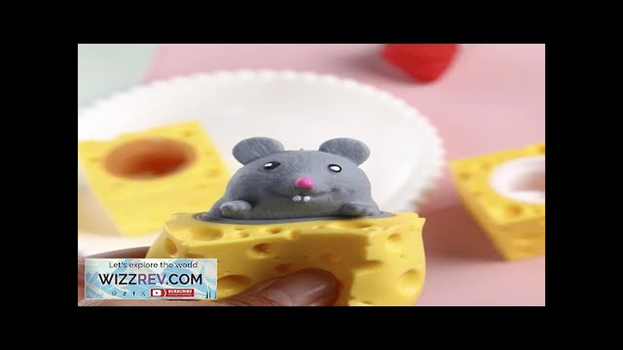 Pop Up Funny Mouse And Cheese Block Squeeze Anti Stress Toy Hide Review