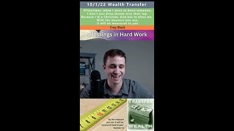 Wealth Transfer, Hard Work & Contentment prophecy - Troy Black 10/1/22