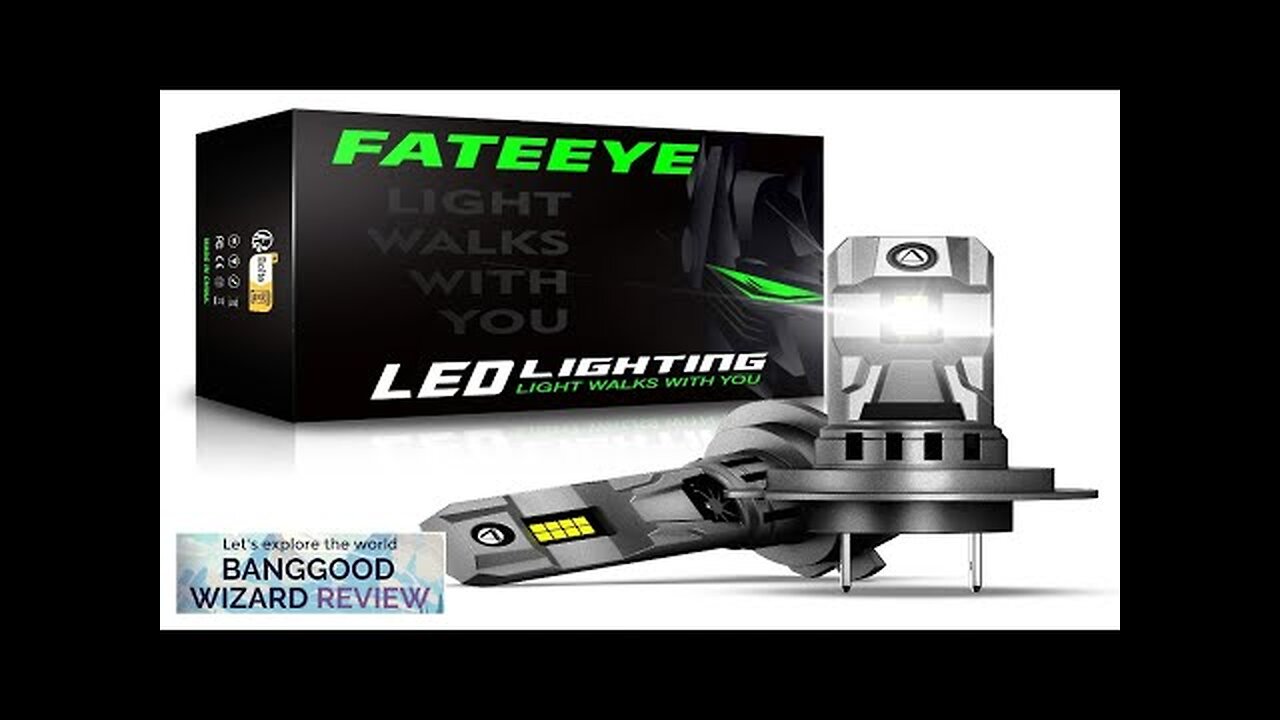 FATEEYE A700-F11 2PCS 20000LM Car Headlight LED Bulbs 70W 6500K White Light Review