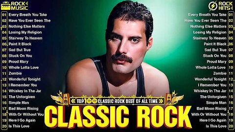 ACDC, Queen,Bon Jovi, Scorpions, Aerosmith, Nirvana,Guns N Roses- Classic Rock Playlist 70s And 80s