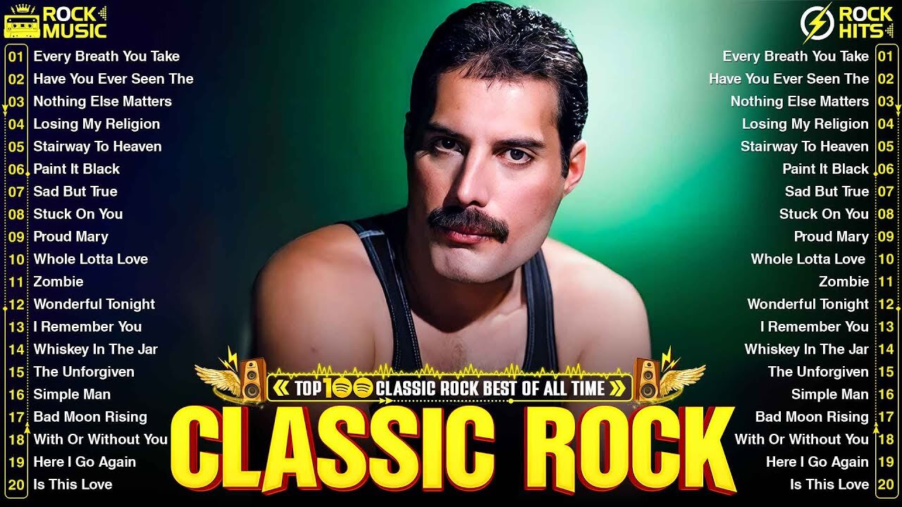 ACDC, Queen,Bon Jovi, Scorpions, Aerosmith, Nirvana,Guns N Roses- Classic Rock Playlist 70s And 80s