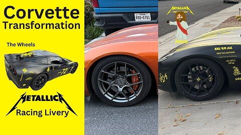 Grey Wheels to Metal Up Your A$$ Plasti-dip Metallica Style...Racing Livery Corvette