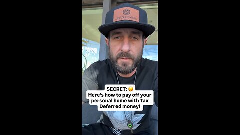 SECRET:💥 Here's how to pay off your personal home Tax Deferred money!