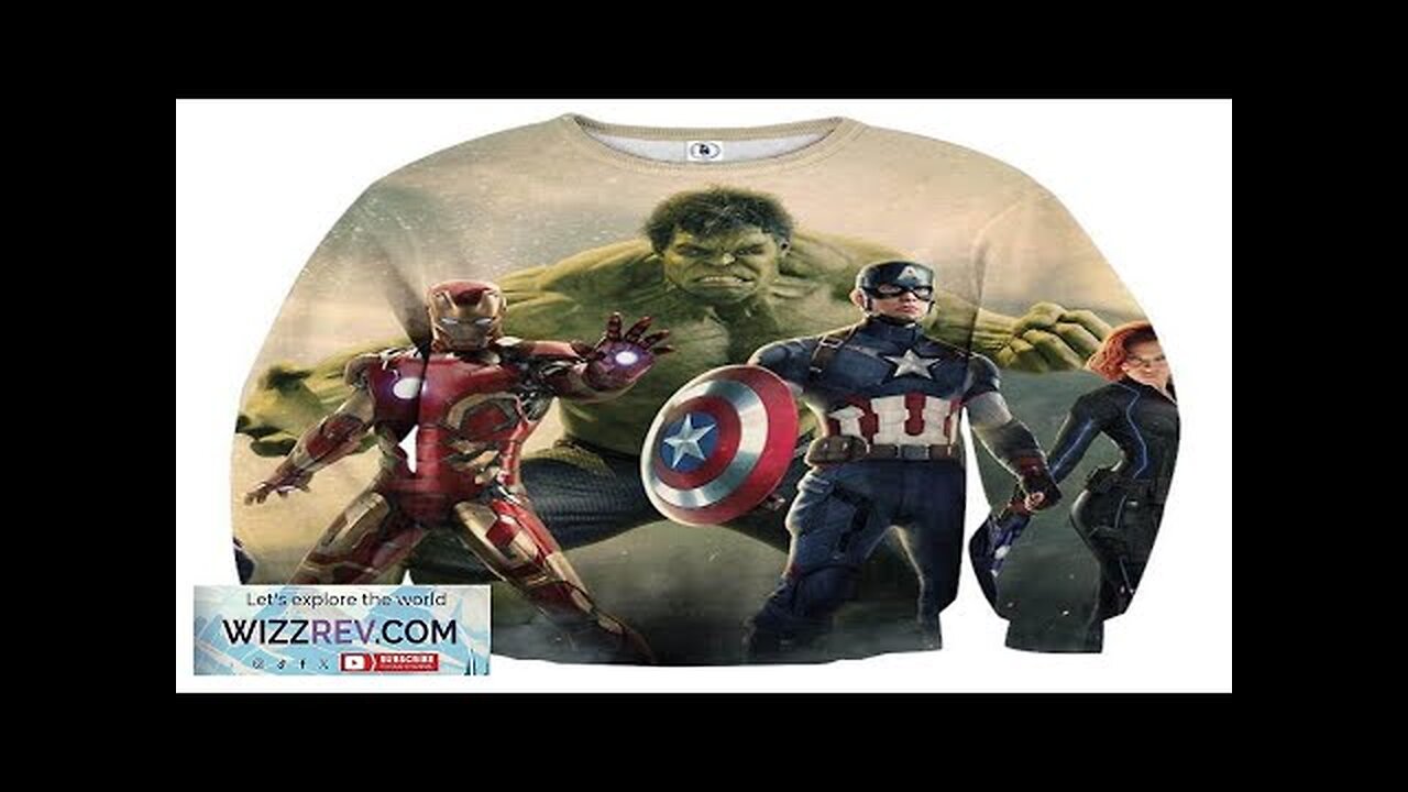 Marvel The Avengers Iron Man Hulk Captain Full Print Sweatshirt Review