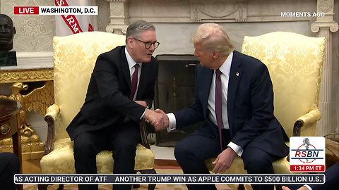 WATCH: President Trump & UK PM Keir Starmer Meet Inside the Oval Office - 2/27/25