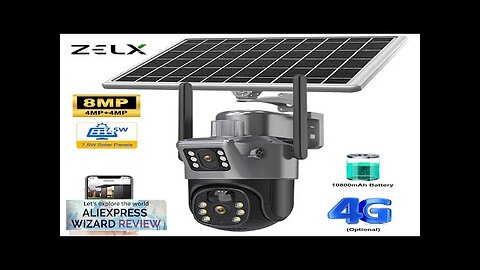 4K 8MP WiFi Solar Battery Camera 4G Sim Card Dual Lens Dual Review