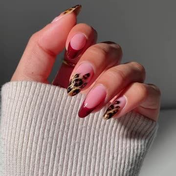 Velvet Cheetah Print Nails