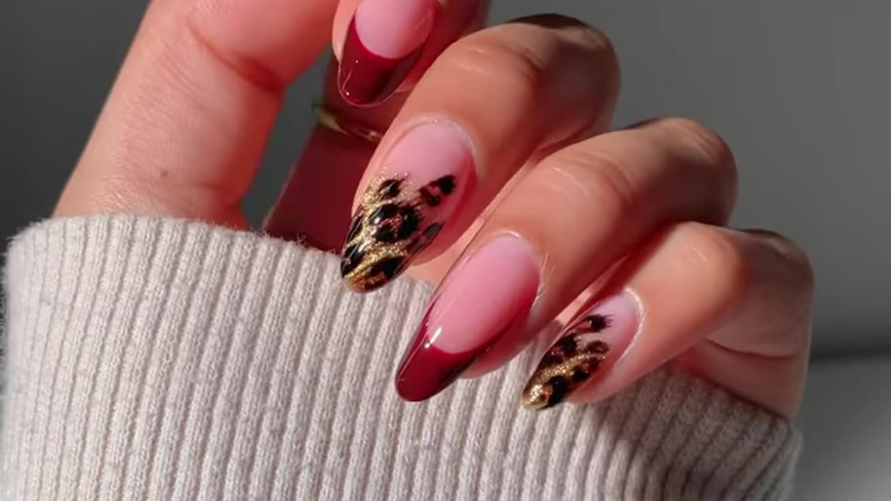 Velvet Cheetah Print Nails