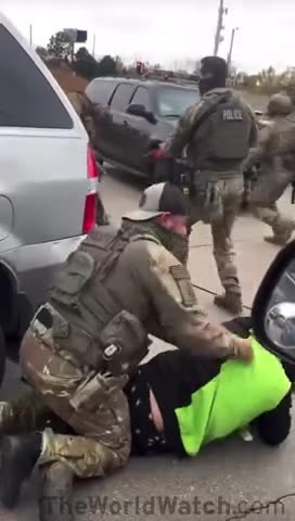 Chaos scene unfold between ice agents and Hispanic women