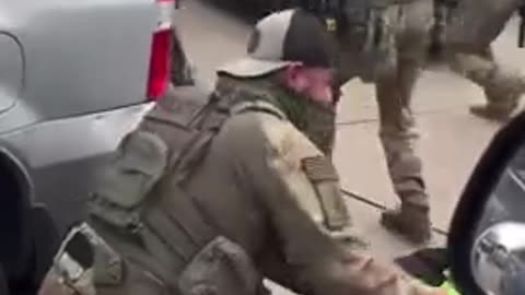 Chaos scene unfold between ice agents and Hispanic women